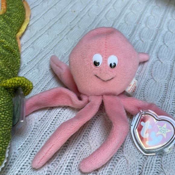 Ty beanie baby sea life bundle. Mirror, Inky & Crunch. All w tags & protectors - Picture 3 of 8